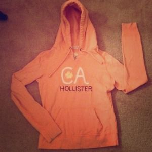 Orange hollister sweatshirt