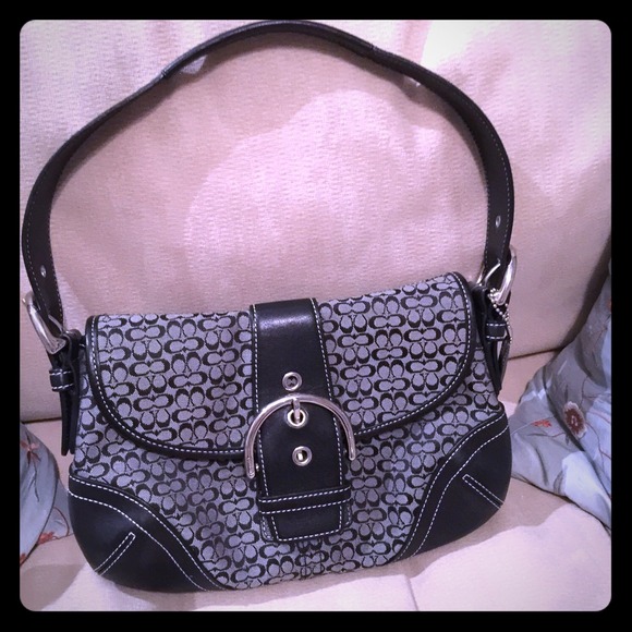 Coach Signature Purse - B&W