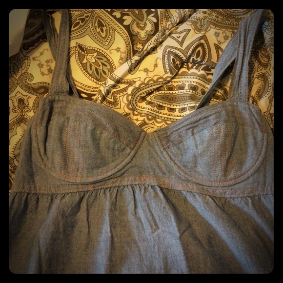 Light denim bustier tunic