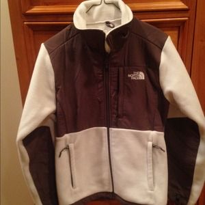 North Face White and gray jacket