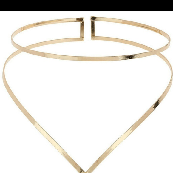 Miss Selfridge  Jewelry - SOLD Ms Selfridge Gold Pointed Collar Necklace