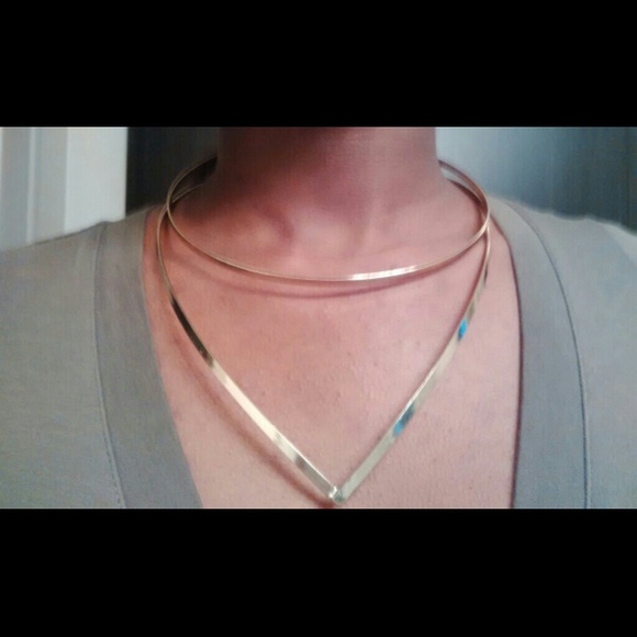 SOLD Ms Selfridge Gold Pointed Collar Necklace - Picture 2 of 3