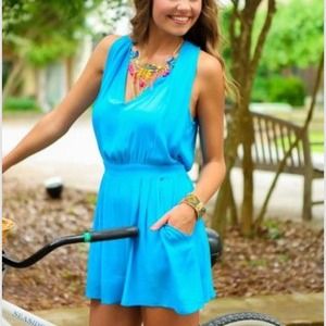 Crystal blue seaside romper