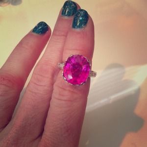 Gorgeous Pink Tourmaline Cocktail Ring-.925 SS