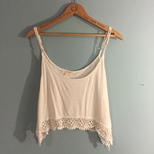 Urban outfitters crochet trim top
