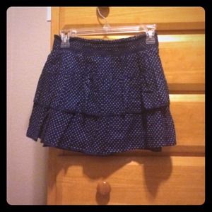 Navy blue polka dot American Eagle skirt