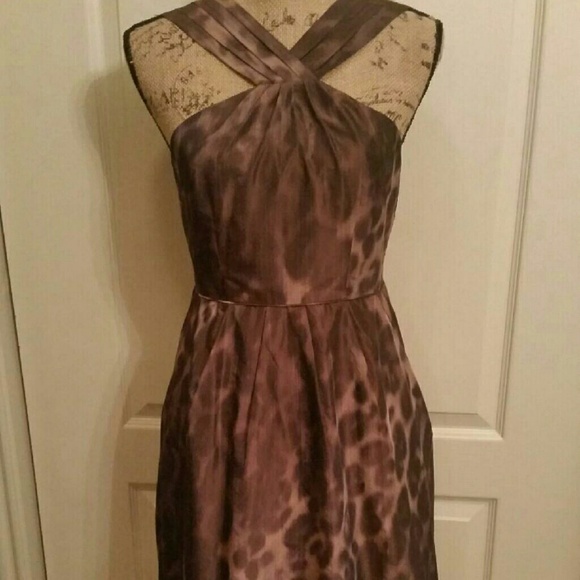 Banana republic shiny leopard print dress