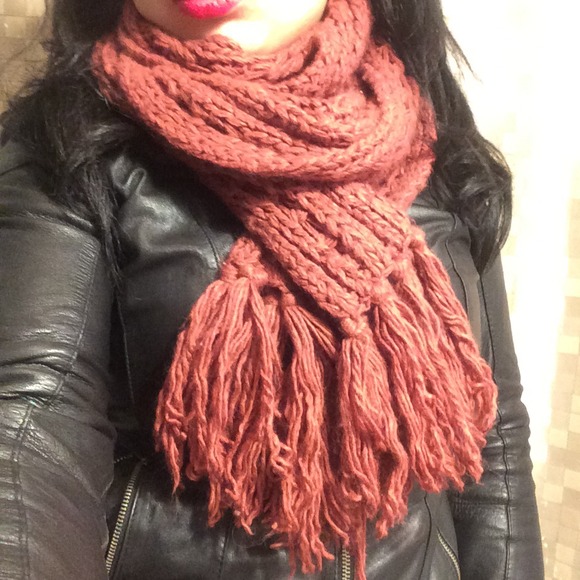 Knitted Rust color Scarf