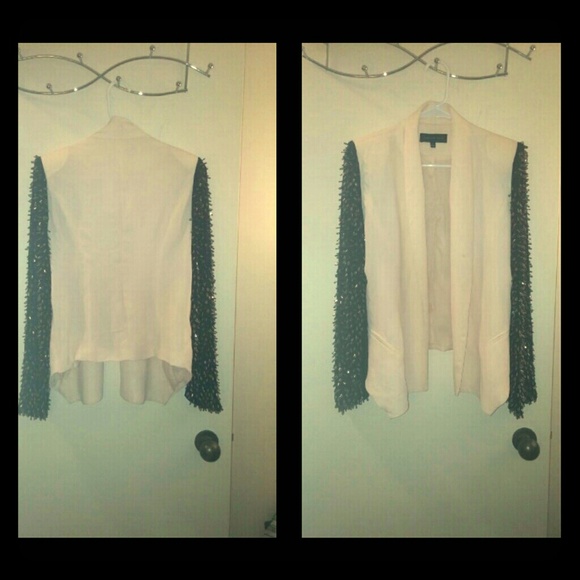 Cream and black blazer