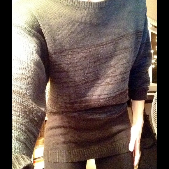 Dark green and black oversized sweater top - Picture 4 of 4