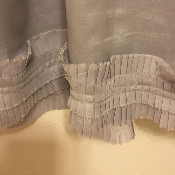 Sheer Gray Ruffled Blouse - Picture 3 of 3
