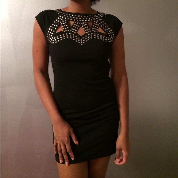 Short sexy club dress studded