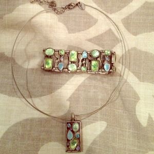 Lia Sephia necklace & bracelet set.