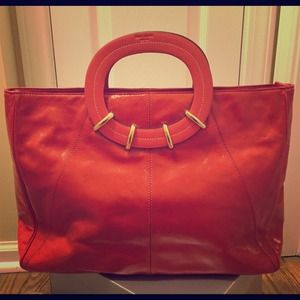Kate spade patent leather coral red handbag