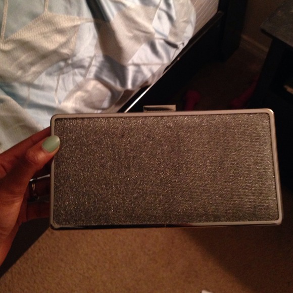 Silver metal clutch