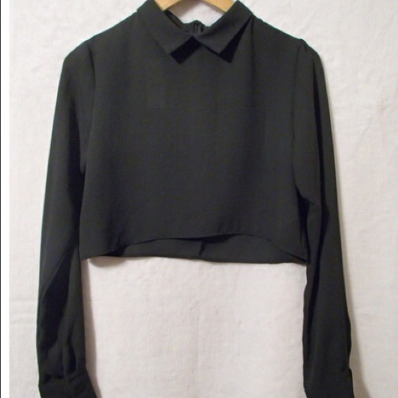 Cropped Peter Pan collar Brandy shirt