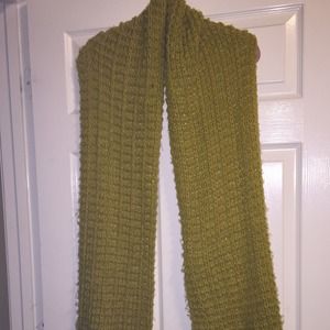 Yellow long wool scarf