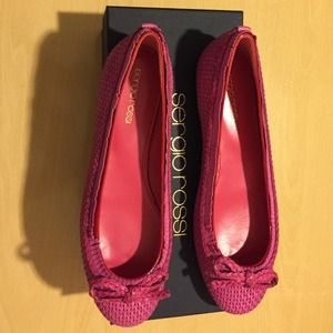 Sergio Rossi pink flats.