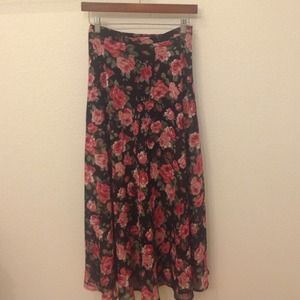Floral maxi skirt