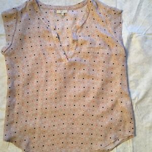 Joke Silk Cap-Sleeve Top Neutrals sz Sm