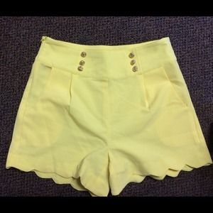 High Waisted Scalloped Shorts