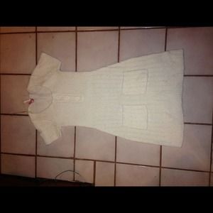 Cream sweater dress