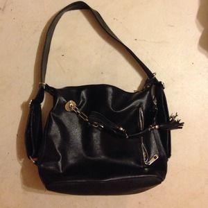 Black leather purse
