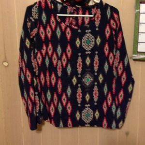 Silky guady me Aztec blouse.