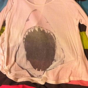 Long Sleeve Sheer Shark Shirt
