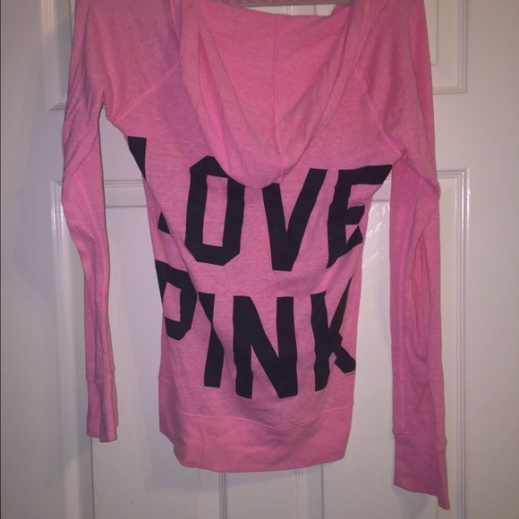 Victoria secret  long sleeve hooded shirt Large