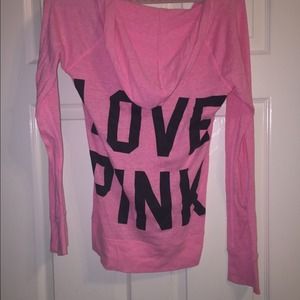 Victoria secret long sleeve hooded shirt Large