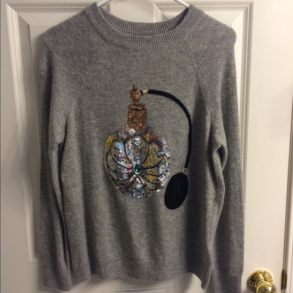 Gray knitted sweater