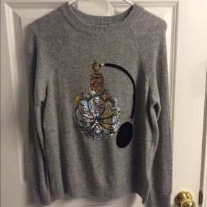 Gray knitted sweater