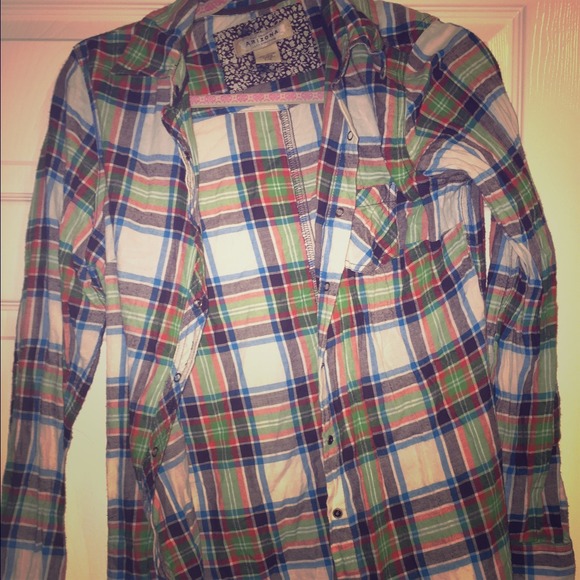 Plaid flannel. Large.  Arizona brand