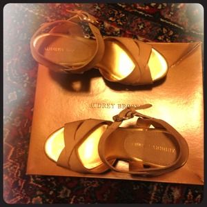 Audrey Brooke wedges 7 1/2 with Box, worn once