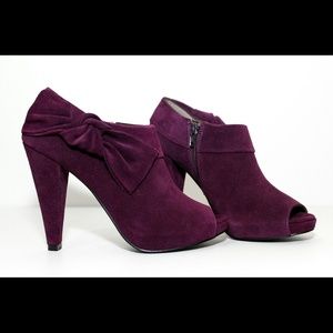 STEVE MADDEN 'Mirakle' suede open toe bootie