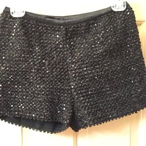 Sequin high waist shorts