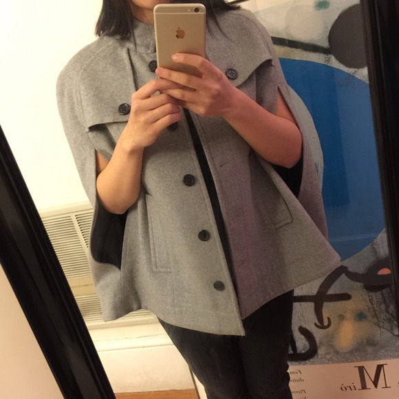 Club Monaco Outerwear - Gray Club Monaco wool cape