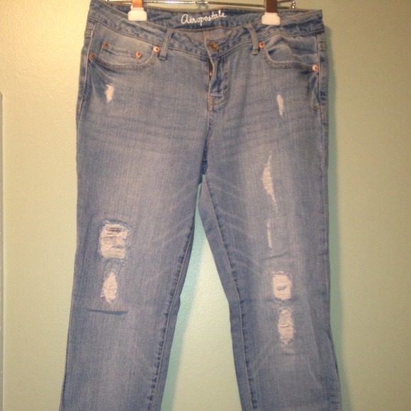 Aeropostale Distressed Light Denim Jeans
