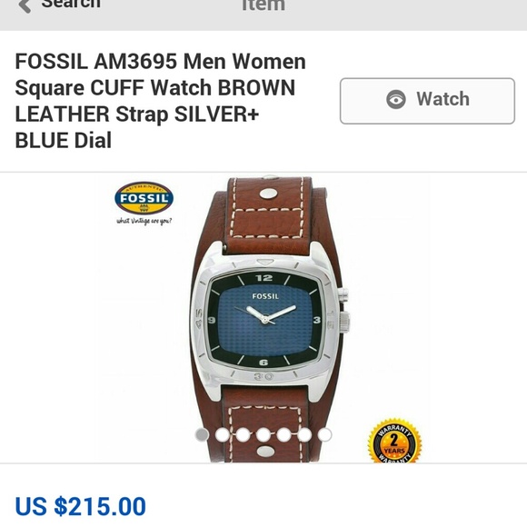 Man's watch fossil