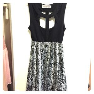 cutout high low dress