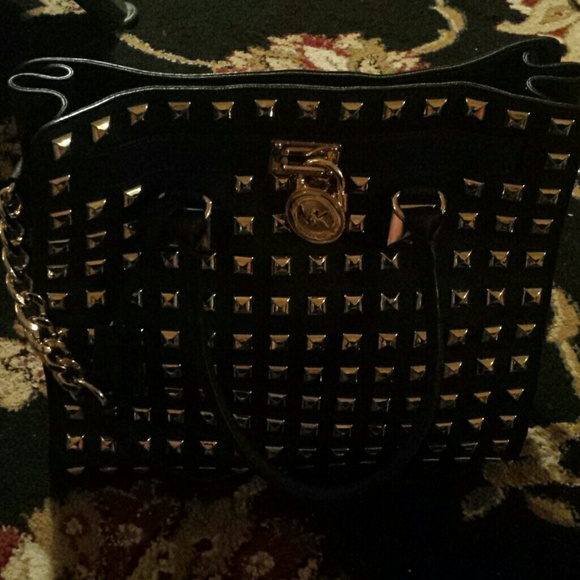 Hamilton studded large saffiano leather. MK
