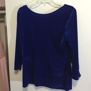 blue velvet shirt