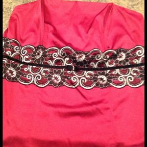 Red bustier
