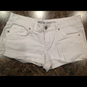 White jean shorts
