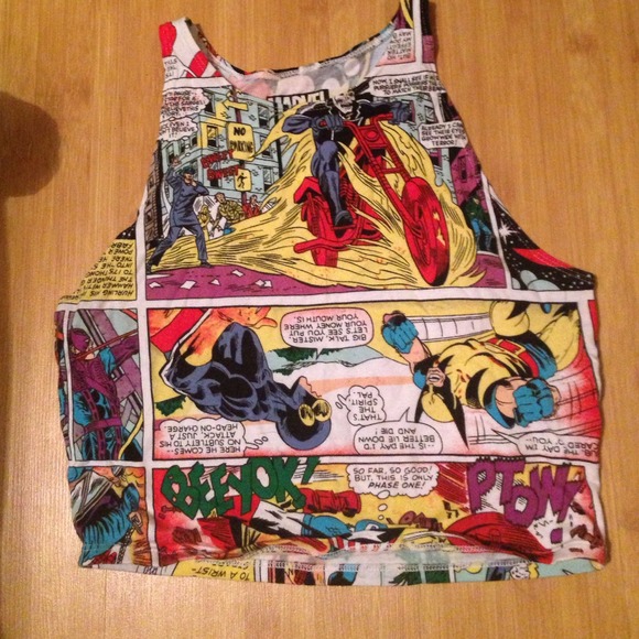 Comic book crop top