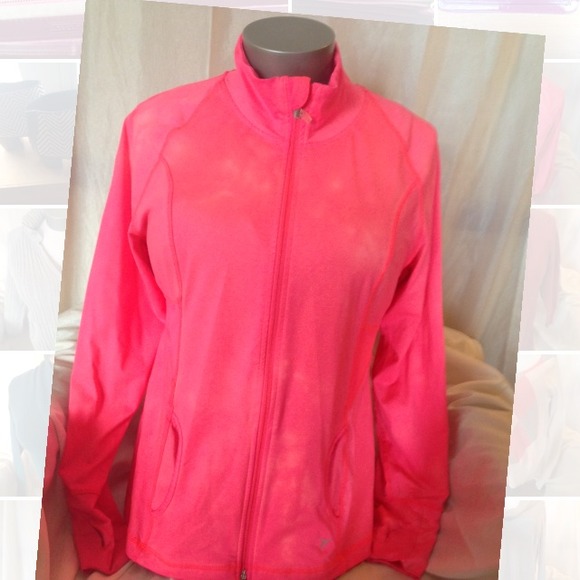Bright pink running jacket