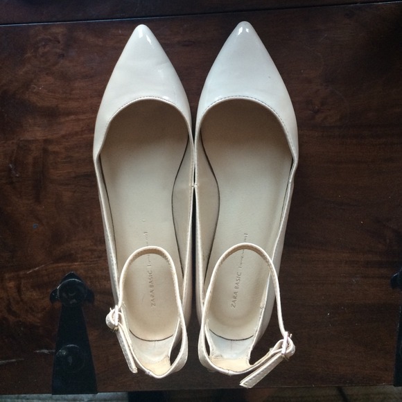 Nude Patent Leather Flats
