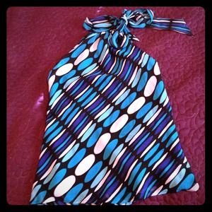 High Neck Halter Silk Tank