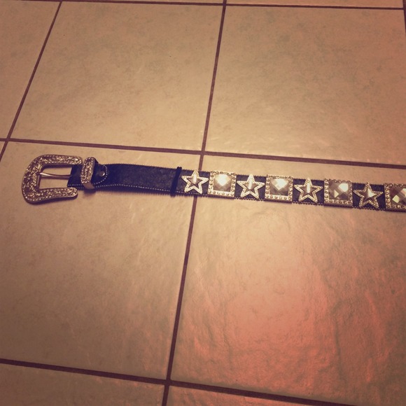 Black cowgirl bling belt